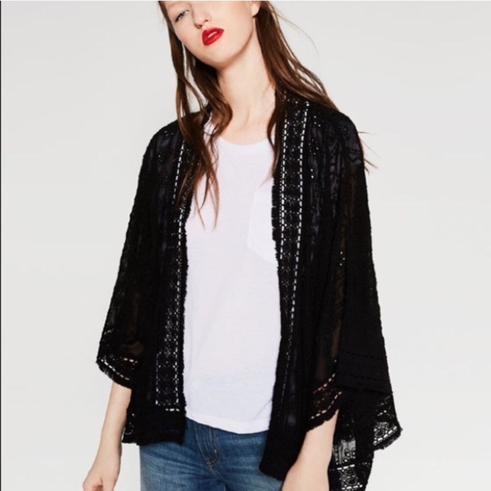 Zara Woman Eyelet Kimono